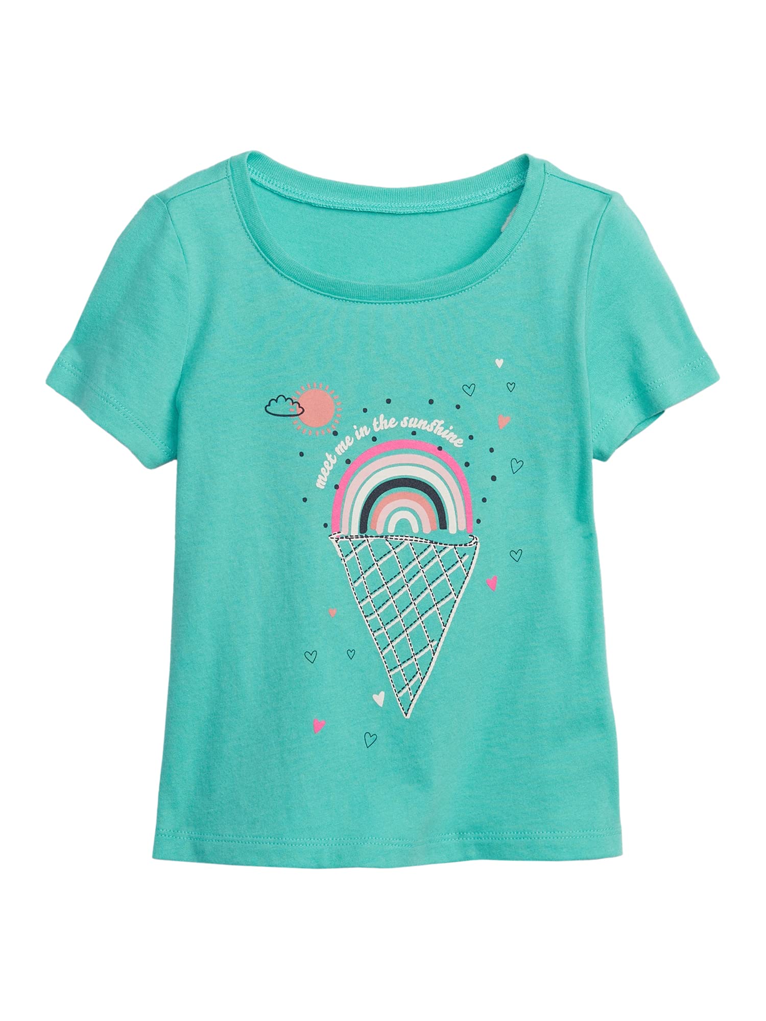 GAP Baby Girls' Short Sleeve Graphic Tee - Cute Cotton T-Shirt for Toddlers & Infants - Perfect for Playtime, Daycare & Family Outings