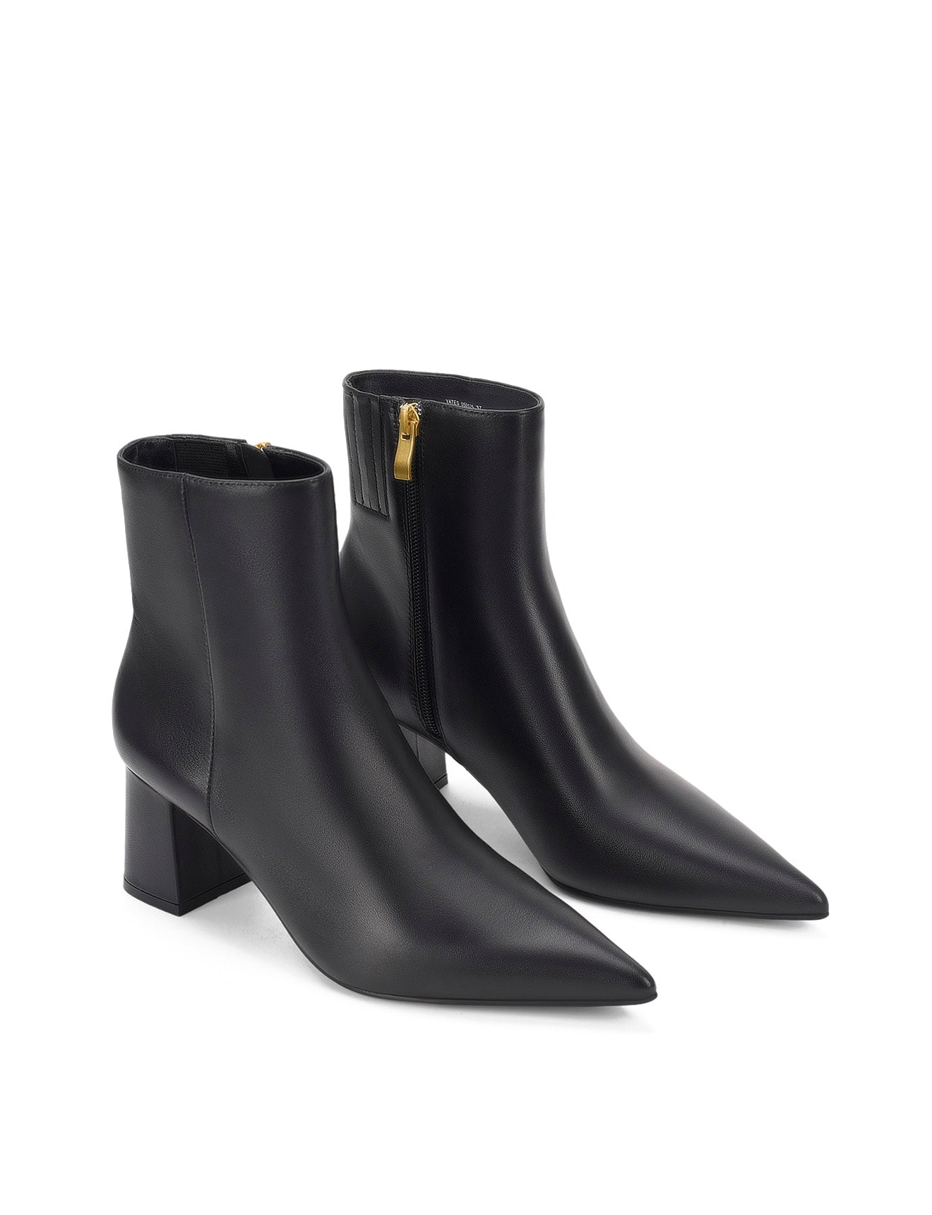 Yates Women's Black Leather Ankle Boots - Comfortable & Stylish for Casual Wear, Office & Outdoor Activities