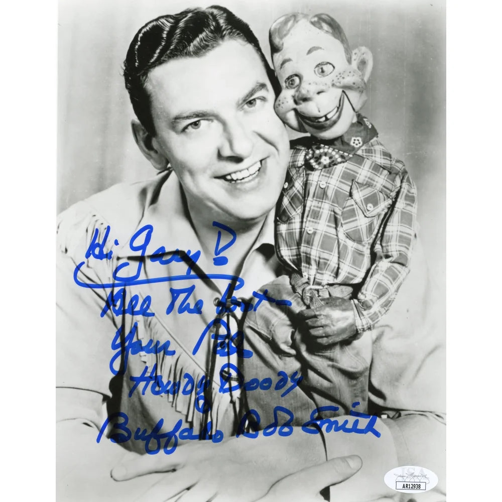 Buffalo Bob Smith Autographed 8x10 Photo with JSA COA - Signed Memorabilia from The Howdy Doody Show - Perfect for Collectors, Fans, and Vintage TV Show Decor