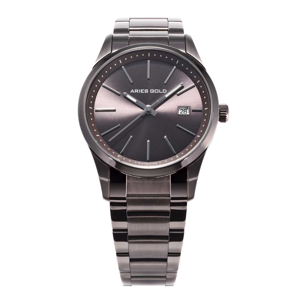 ARIES GOLD URBAN CLASSIC Brown Stainless Steel Men's Watch with Coffee Dial - G 120B CF - Stylish Casual & Business Timepiece for Men