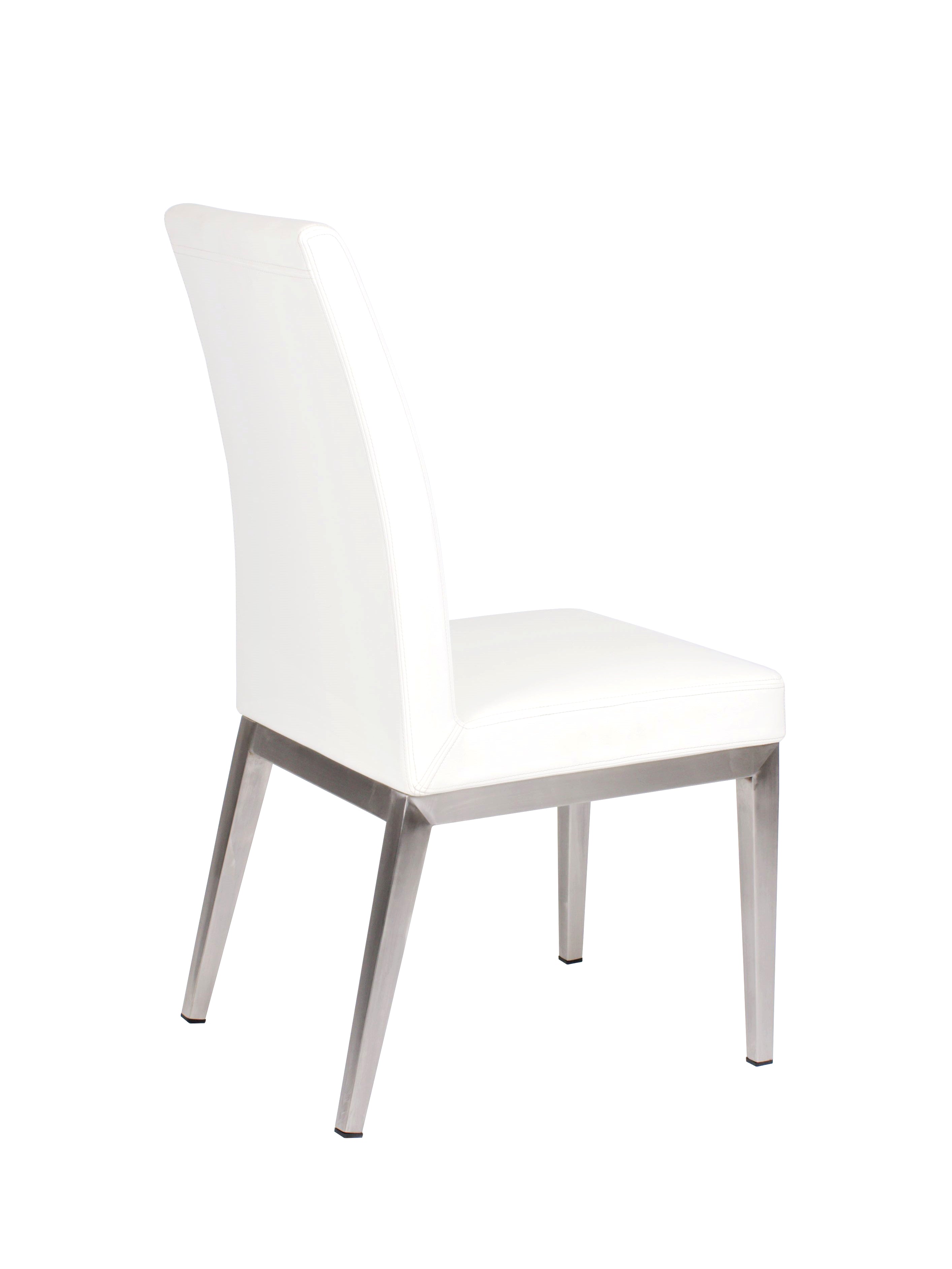 Erika White Upholstered Chair - Modern Accent Seating for Living Room, Bedroom & Office