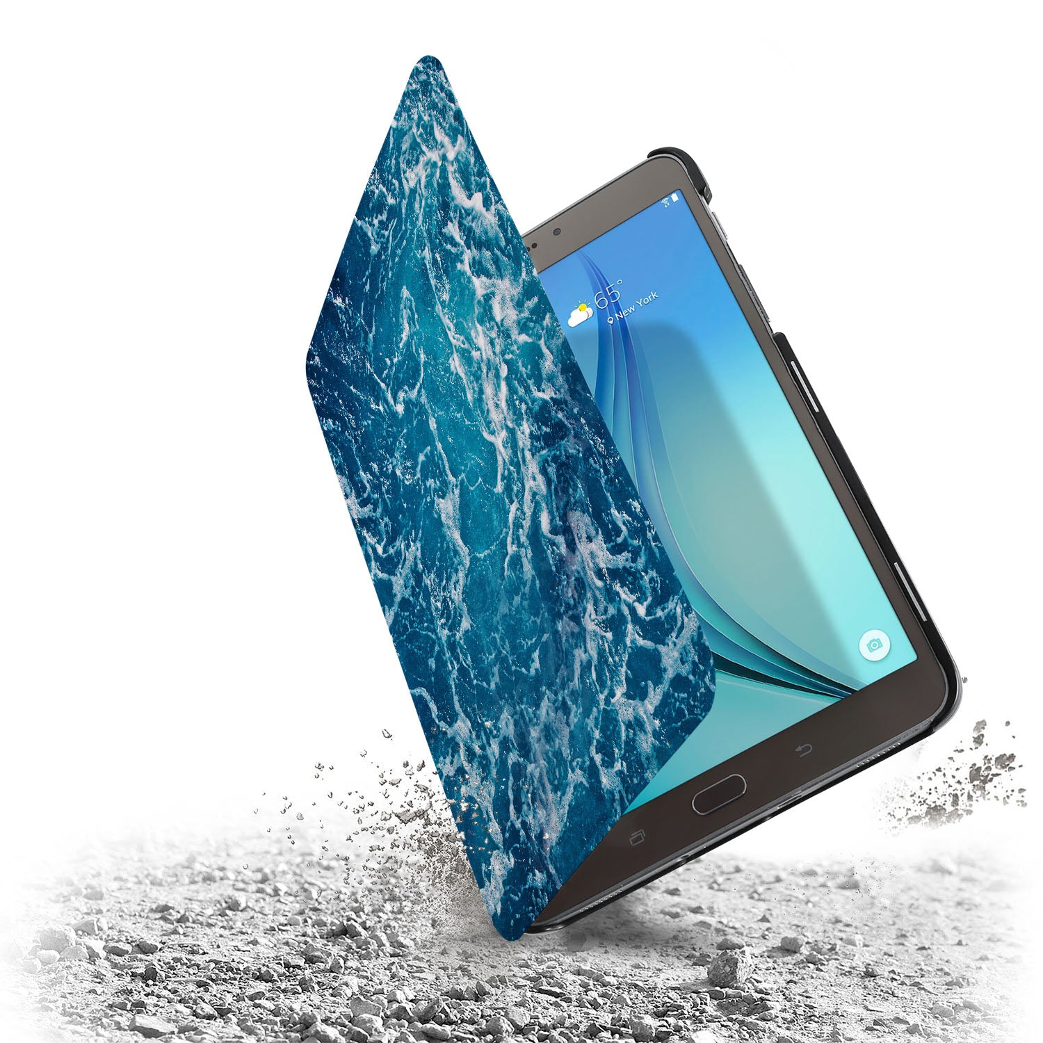 Samsung Tablet Case - Durable Protective Cover for Samsung Galaxy Tab A/S6/S7/S8 - Slim Fit with Ocean Blue Design - Perfect for Work, Travel & School