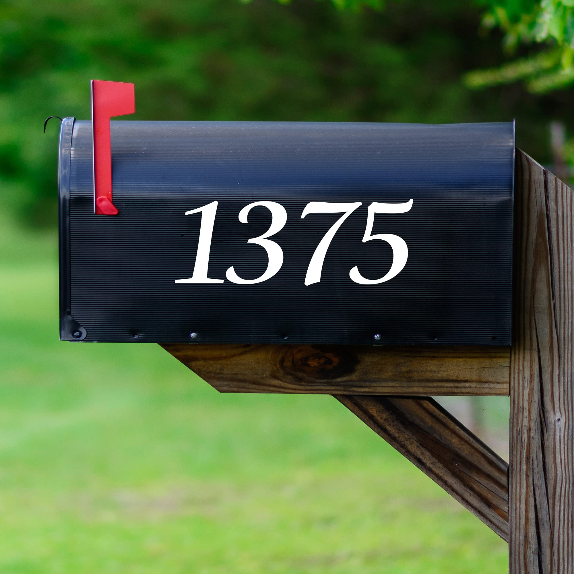 Customized Mailbox Numbers Decal - Personalized Street Address Vinyl Stickers for Home & Business - Weatherproof CMB17 White House Numbers - Perfect for Mailboxes, Doors, Walls & Packages
