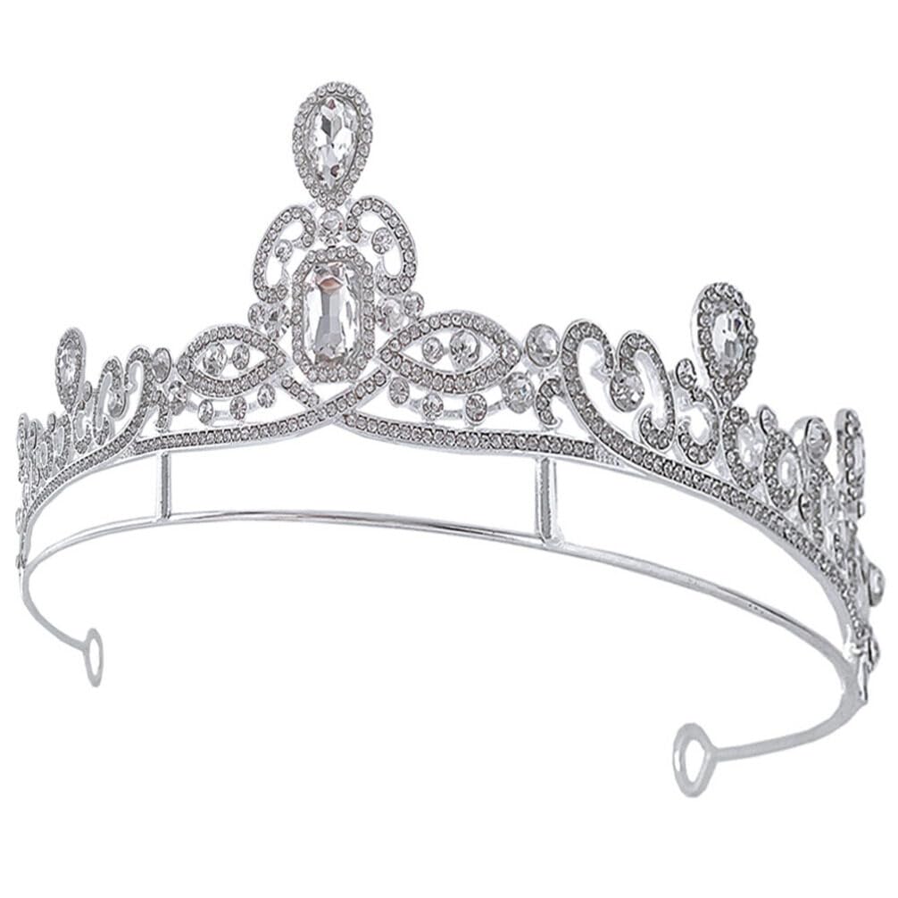 iFundom Elegant Tiara Crown Hair Jewelry - Wedding Bridal Hair Accessories, Birthday Party Headpiece for Women, Cosplay Zinc Alloy Hairband (Perfect for Bridal Showers, Bachelorette Parties & Princess-Themed Events)
