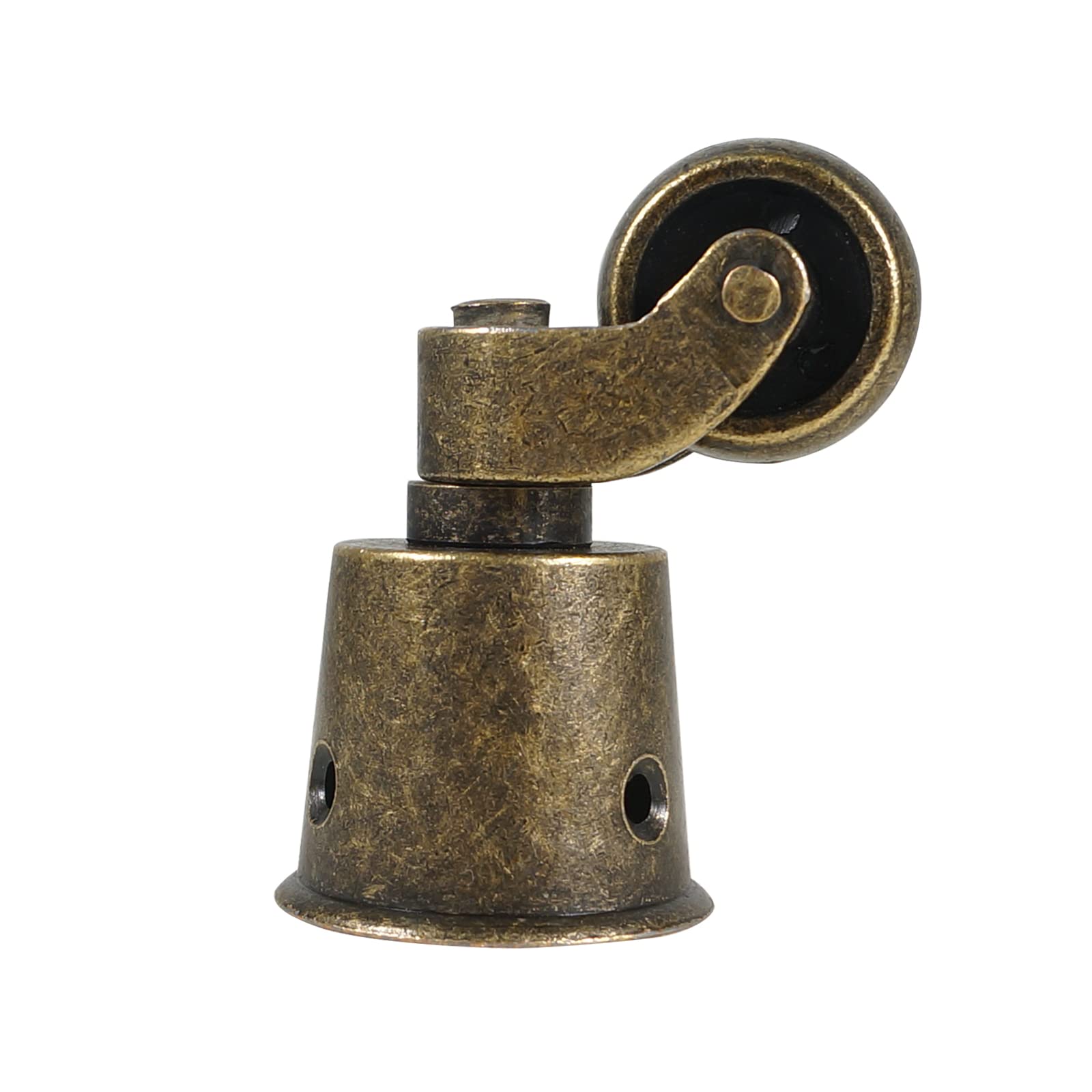 Solid Brass Swivel Caster Wheels - Heavy Duty Polished Antique Cup Casters with High Load Capacity for Furniture, Beds, Armchairs | Universal Fit for Home & Office Use