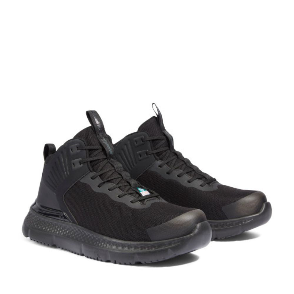 Timberland PRO Setra TB0A5PSP001 Unisex Mid Composite Toe Work Shoes - Black | Safety Toe Athletic Shoes for Construction & Industrial Work | Durable & Comfortable for Long Shifts