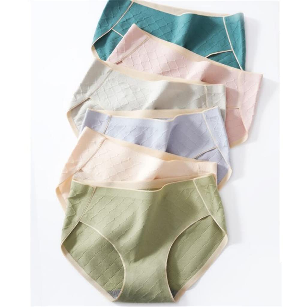 6-Pack Seamless Women's Underwear - Soft Modal Cotton Mid Rise Panties - Comfortable Everyday Briefs for Women (Size L, Color A) - Perfect for Workout, Yoga & Daily Wear