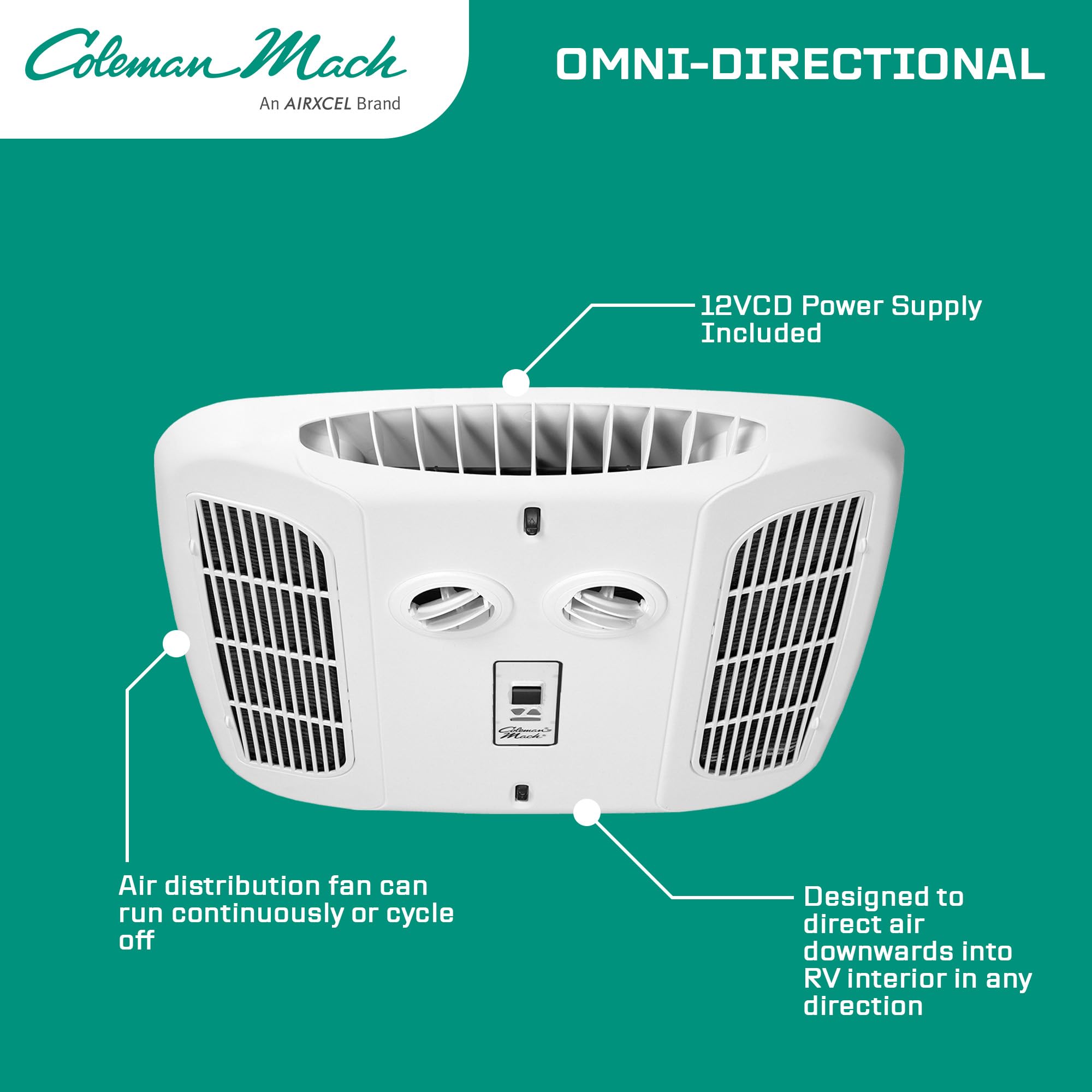 Airxcel 9430-720 Bluetooth Ceiling Mount AC Unit - Cool Only, White | Wireless Temperature Control for Home & Office | Energy Efficient Cooling Solution for Bedrooms, Living Rooms & Commercial Spaces