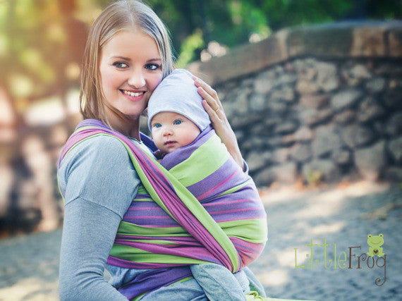Little Frog 100% Cotton Baby Carrier Wrap - Soft Breathable Woven Fabric for Newborn to Toddler - Perfect for Babywearing, Nursing & Hands-Free Parenting