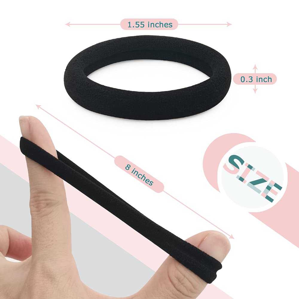 Z-CHARMMY No Damage Hair Ties for Women & Men - 120 Pack Thick Elastic Ponytail Holders, Soft Scrunchies for Gym, Work, Running & Daily Use