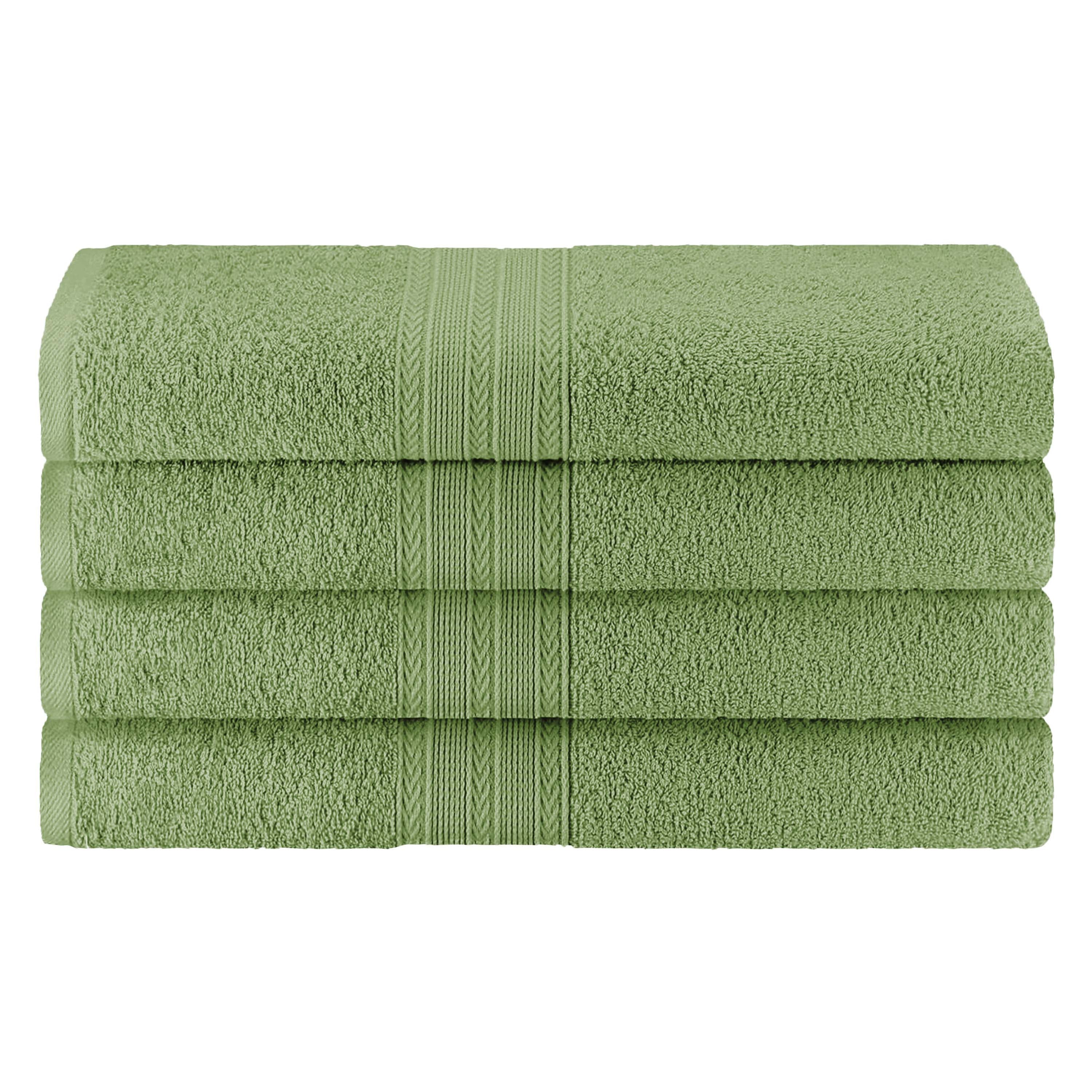 Premium 100% Cotton Eco-Friendly 4-Piece Bath Towel Set - Soft, Absorbent & Hypoallergenic - Perfect for Spa, Bathroom & Beach Use