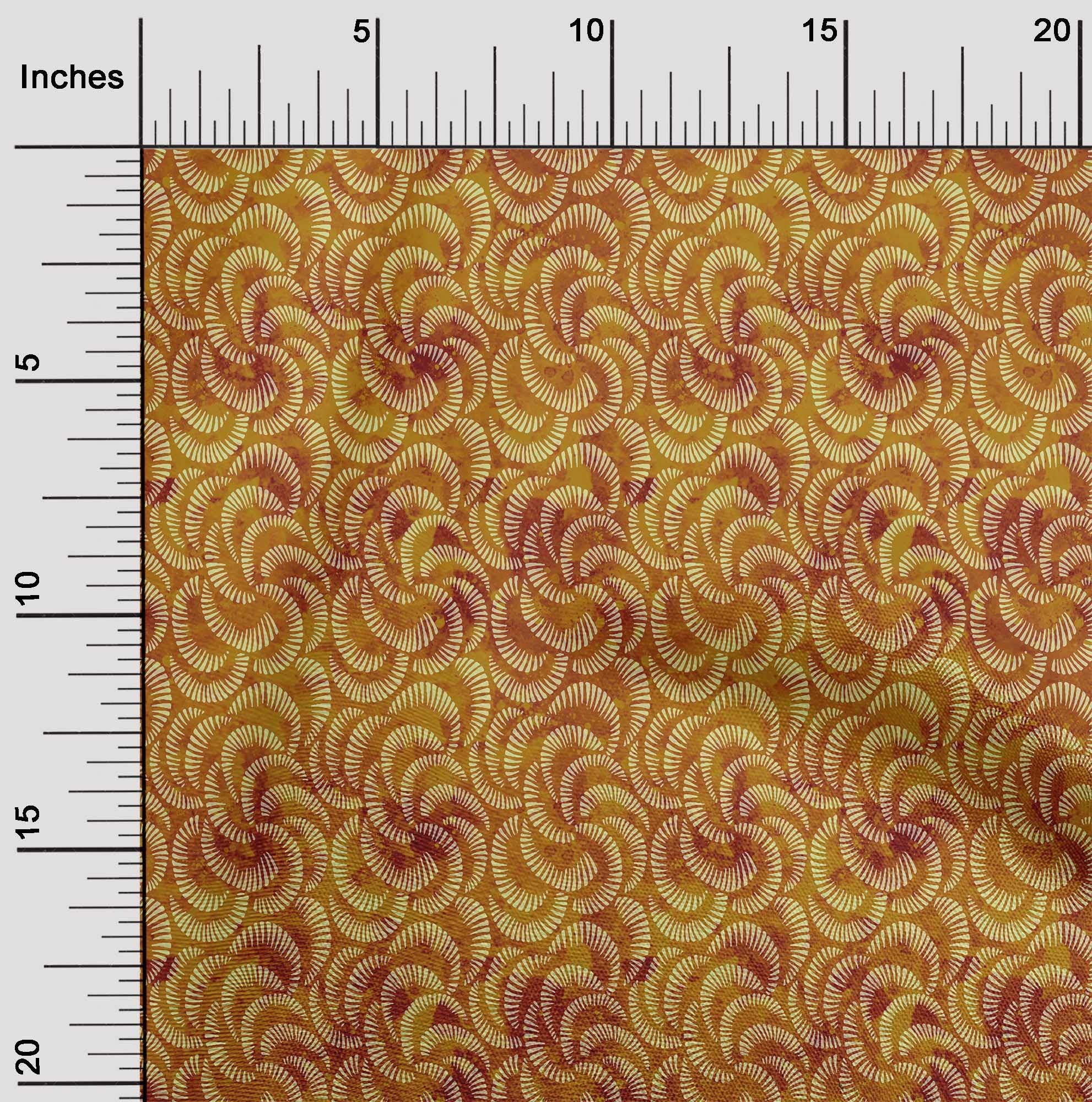 Premium Rayon Brown Batik Fabric by The Yard - 56 Inch Wide for DIY Clothing, Dresses, Quilting & Home Decor | Printed Sewing Supplies for Crafting & Fashion Design