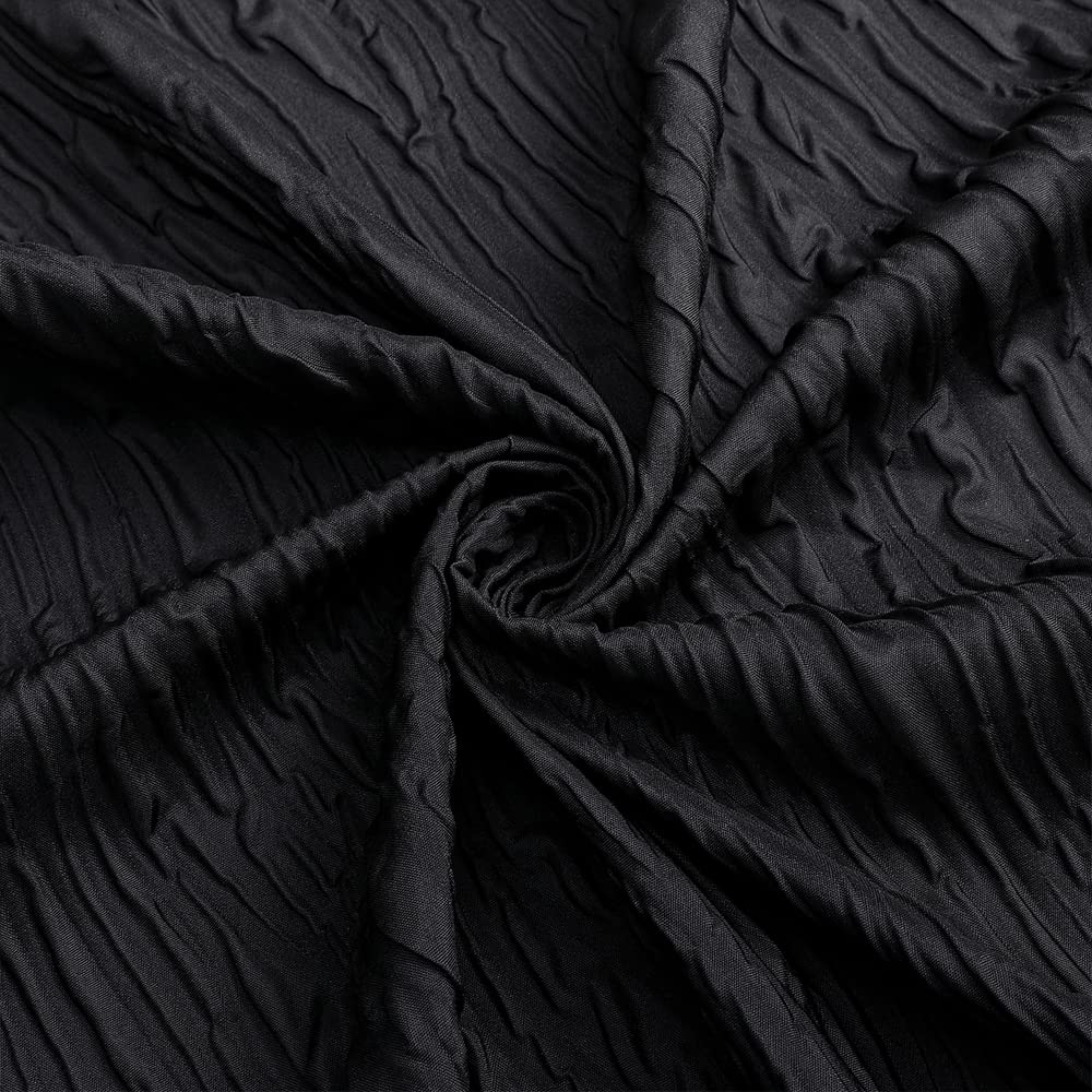 3D Geometric Embossed Black Ombre Shower Curtain - Waterproof Washable Fabric Bathroom Curtain with Hooks, Modern Farmhouse Style 72x72 Inches - Perfect for Spa-Like Showers & Stylish Bathroom Decor
