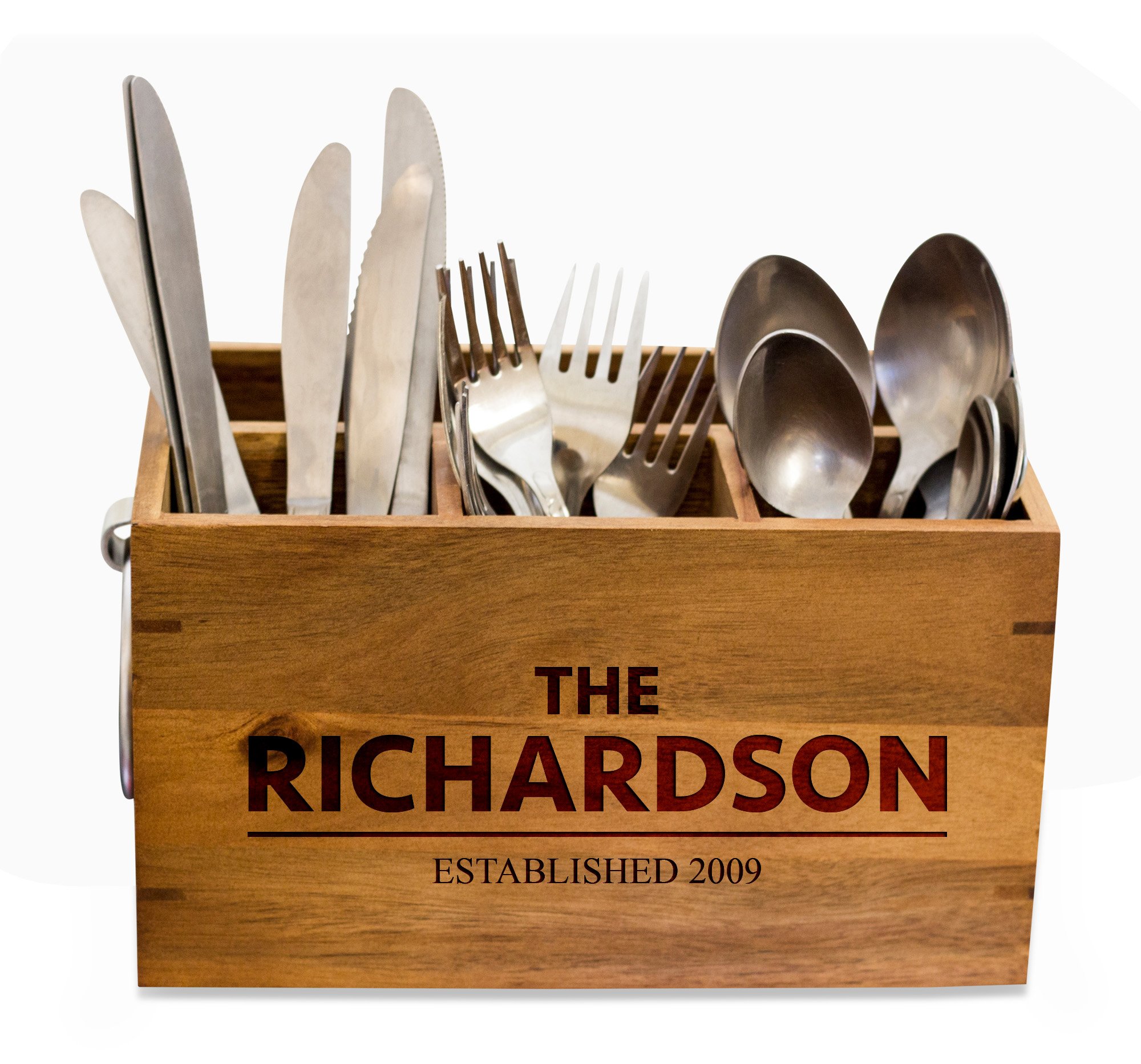 Stylish Silverware Caddy - Personalized Kitchen Utensil Holder & Picnic Organizer - Perfect Housewarming Gift for Kitchen Organization & Outdoor Dining