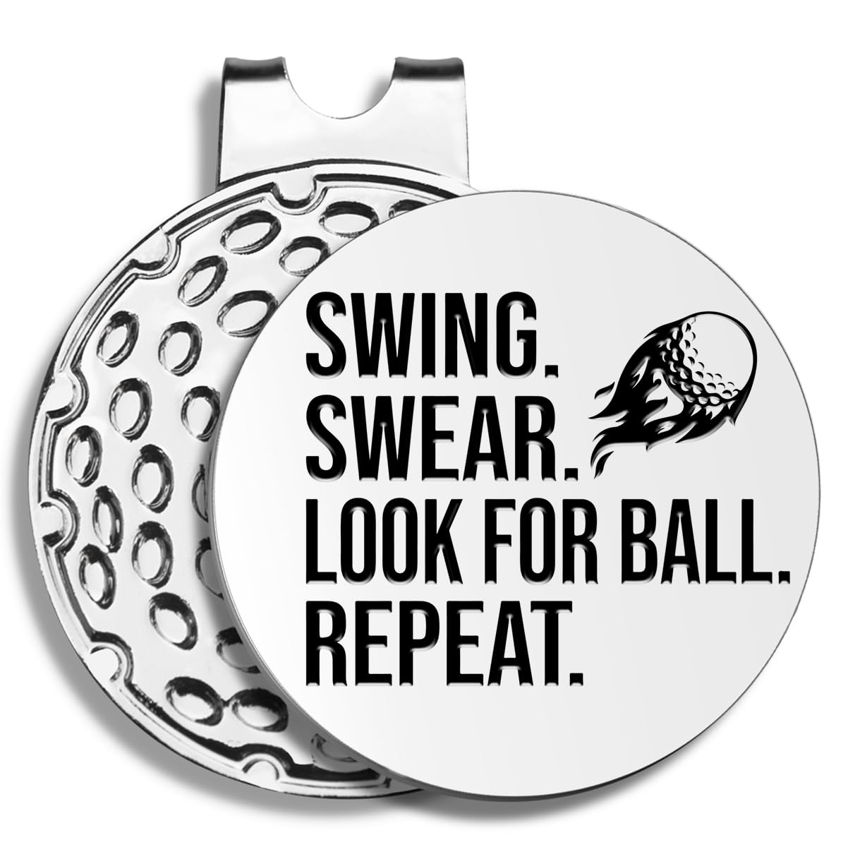Funny Golf Ball Markers with Hat Clip - Golf Accessories for Men - Perfect Birthday & Retirement Gifts for Dad, Husband, Grandpa & Golf Lovers - Great for Golf Courses, Tournaments & Casual Play