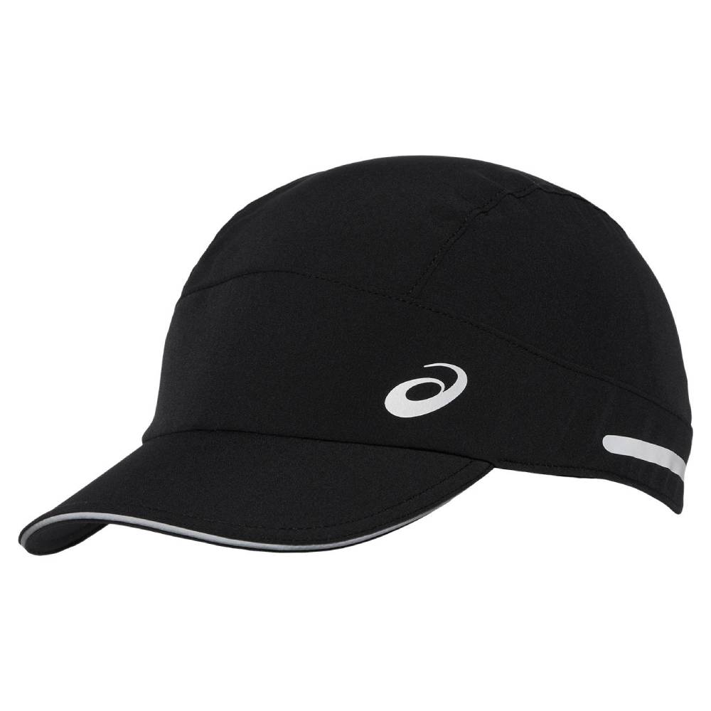 ASICS Lite Show Cap - Black Adjustable Running Hat for Men & Women - Lightweight Breathable Performance Hat for Jogging, Hiking, and Outdoor Sports