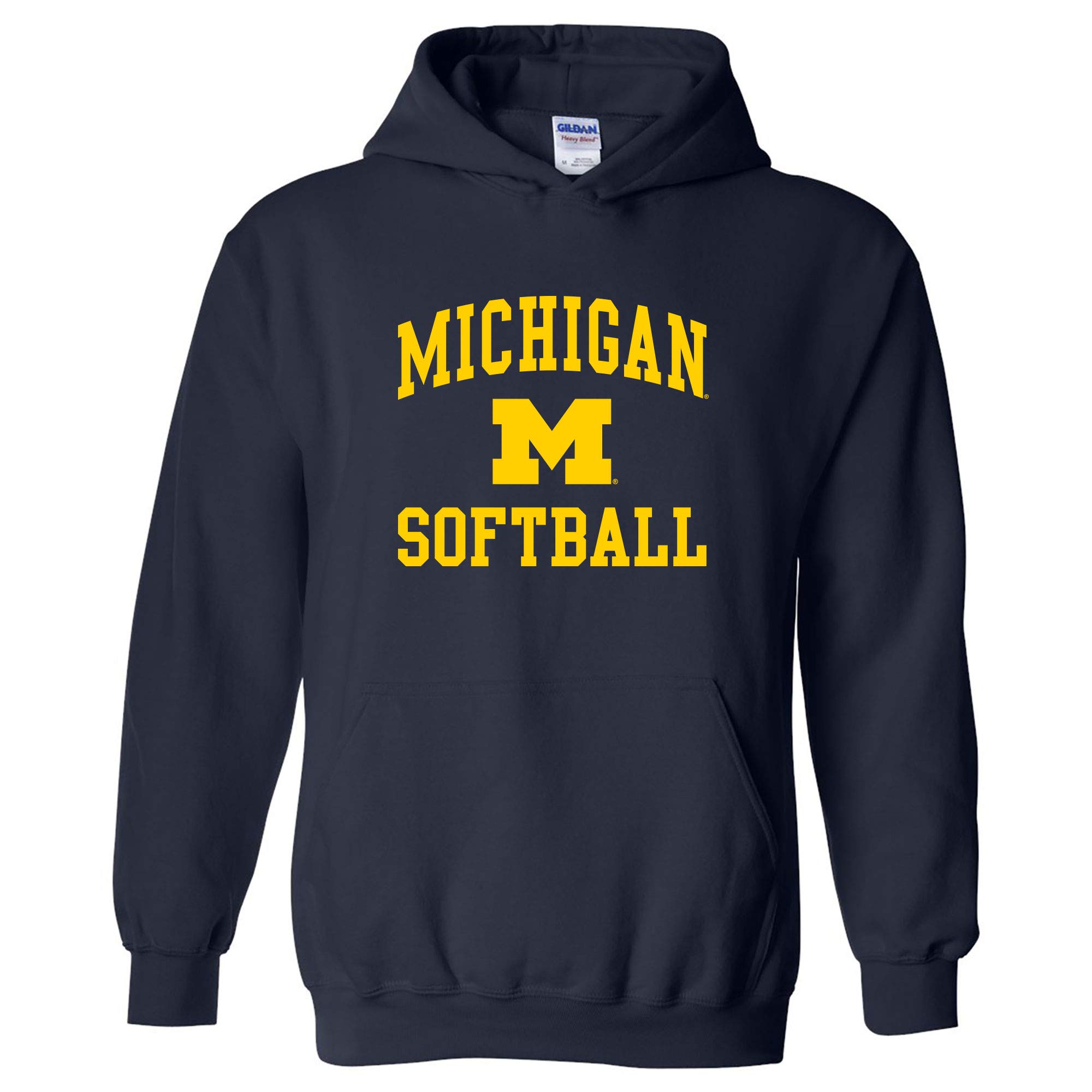 UGP Campus Apparel NCAA Arch Logo Softball Hoodie - Team Color College & University Sweatshirt for Game Day & Campus Life