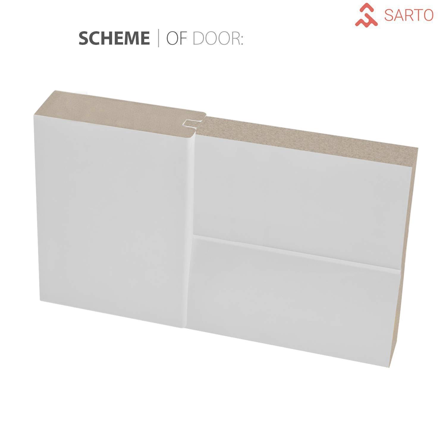 Modern 30x96 Pocket Door Kit with White Ash Quadro 4111 Frame & MDF Sliding Closet Door - Sturdy Hardware for Bedroom & Home Interior (Space-Saving Solution for Small Rooms & Tight Spaces)