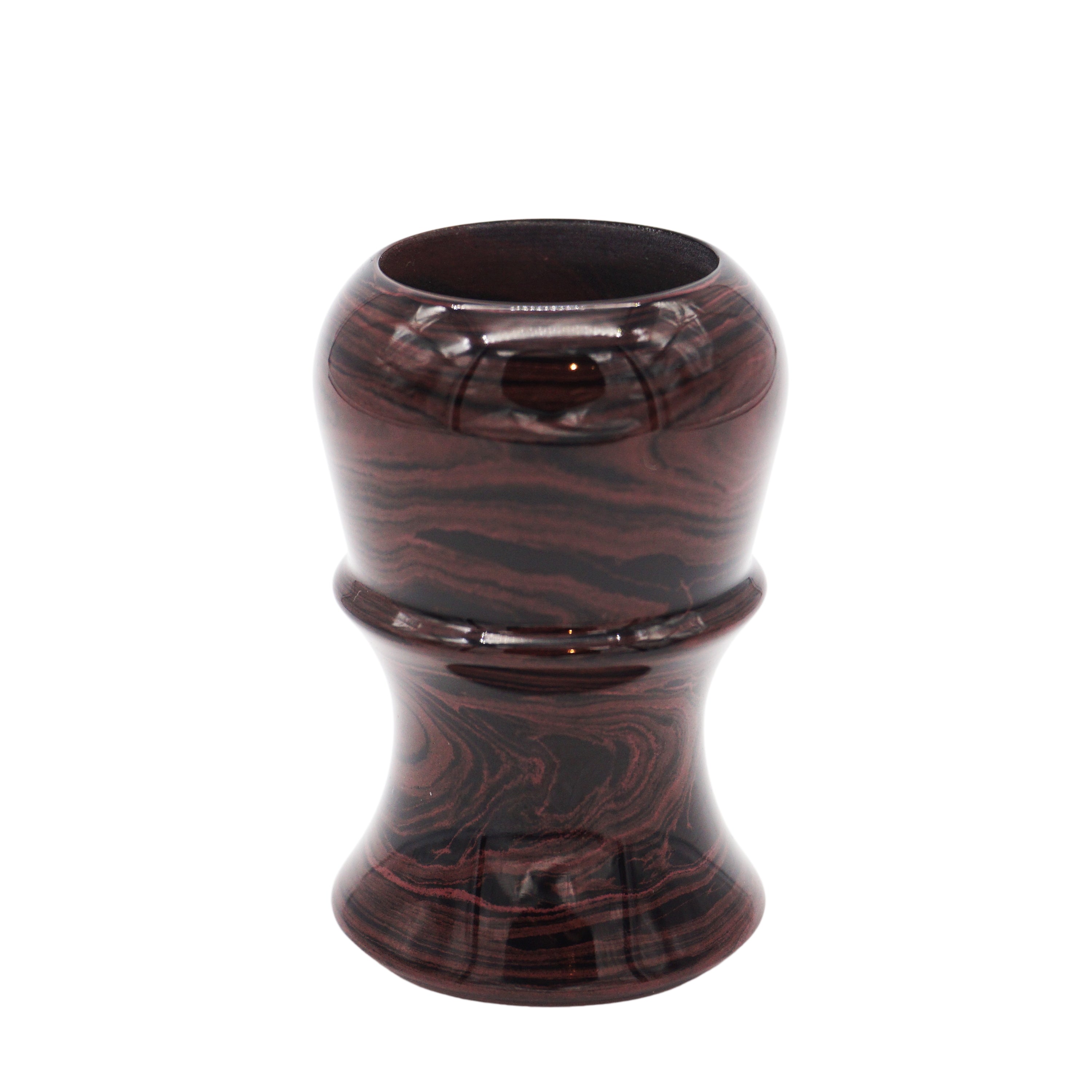 Premium Handmade Raspberry Ebonite Shaving Brush Handle - Compatible with 24mm & 26mm Knots - Perfect for Wet Shaving, Grooming Kits & Luxury Barber Tools