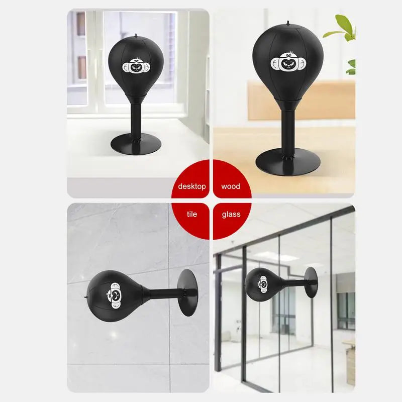 Stress Relief Desktop Punching Bag with Strong Suction Cup - Portable Office & Home Stress Buster for Adults, Perfect for Work Desks, Gaming Setups & Home Gym