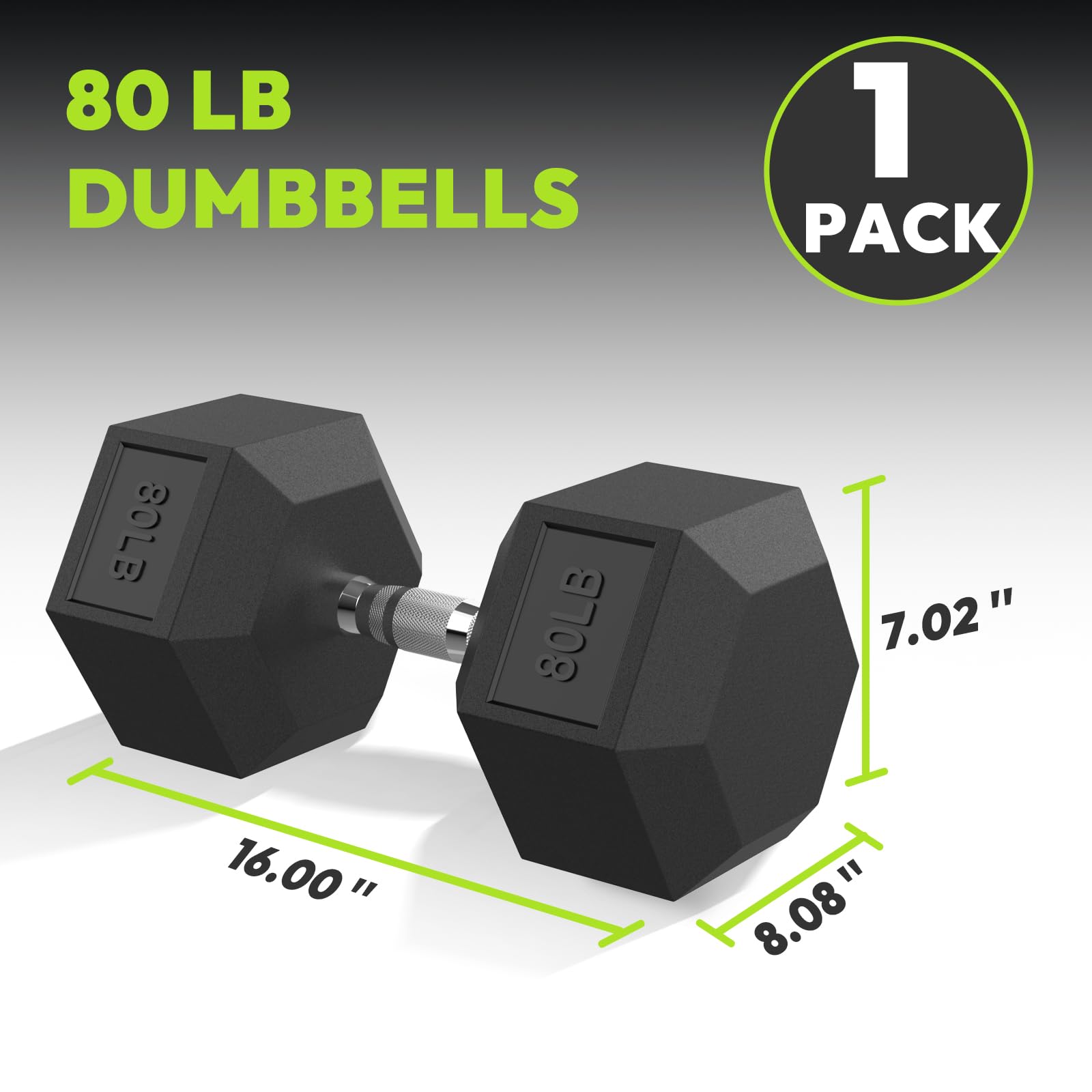 Hex Dumbbell Set 2.5-125 lbs - Rubber Encased Dumbbells for Strength Training & Fitness - Pair of Weight Lifting Dumbbells for Home Gym, CrossFit & Workout - Ideal for Muscle Building, HIIT & Functional Training