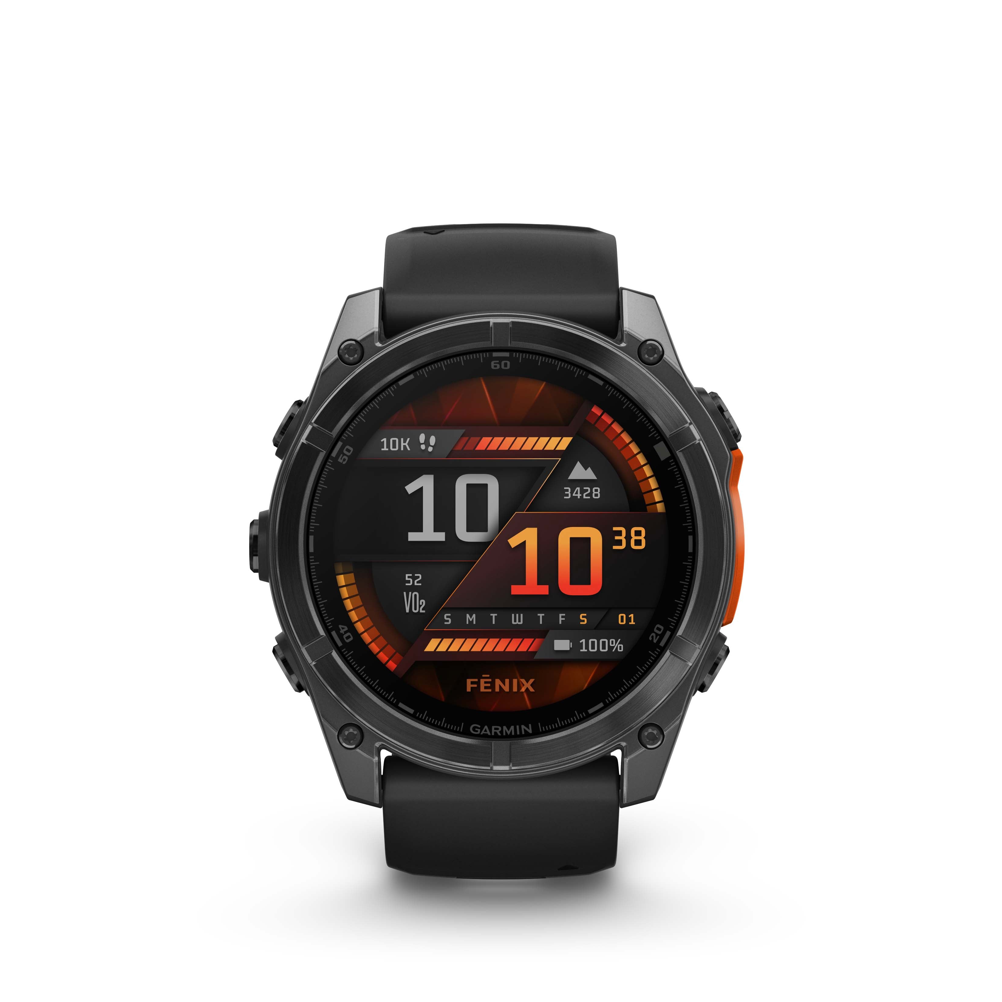 Garmin Fenix 8 AMOLED 51mm Slate Gray Smartwatch with Black Silicone Band - GPS, Heart Rate Monitor & Fitness Tracker for Outdoor Sports & Daily Activities
