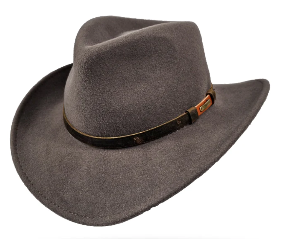 Stanton Wool Western Style Grey Cowboy Hat for Men & Women – Durable & Stylish for Rodeo, Outdoor Adventures & Country Fashion