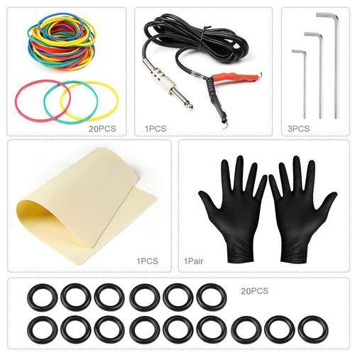 17 PCS Professional Tattoo Kit with 2 Tattoo Machines, 5 Ink Colors & 20 Needles - Complete Starter Set for Beginners & Artists - Perfect for Home & Studio Tattooing