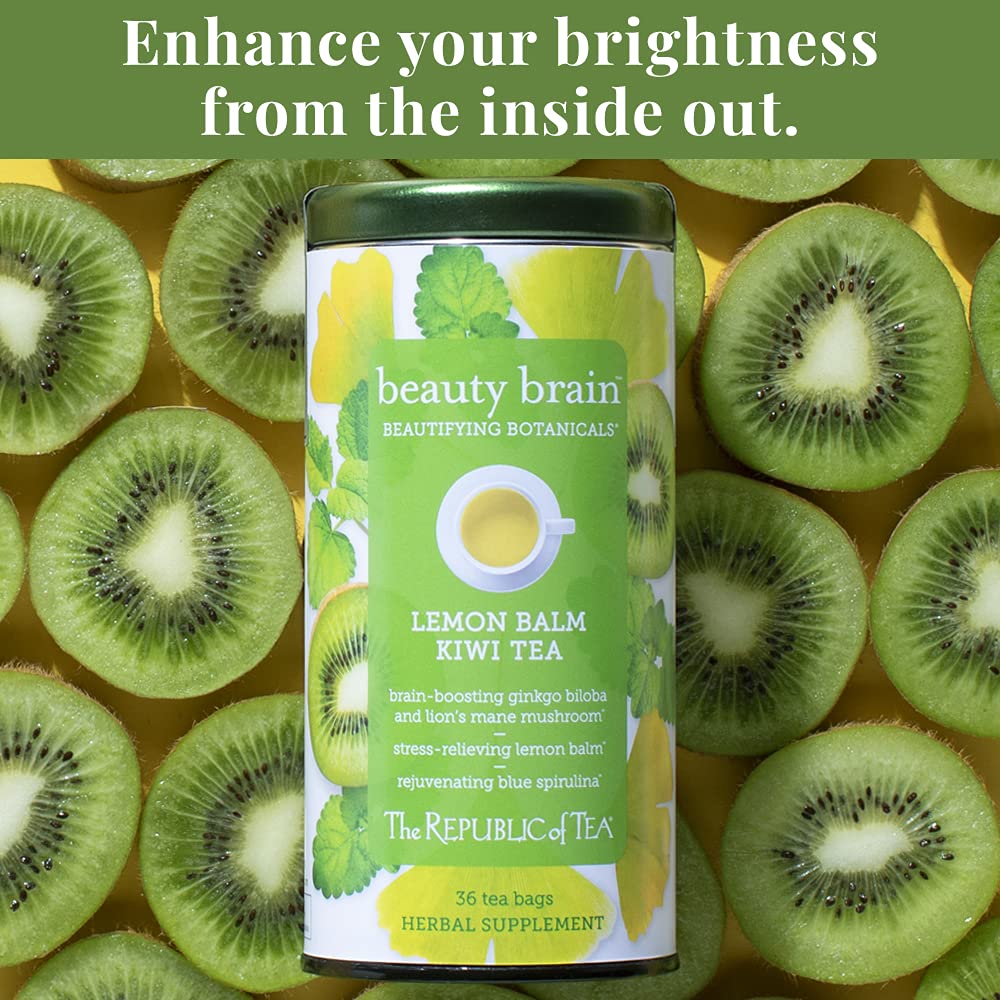 The Republic of Tea Beautifying Botanicals Beauty Brain Herbal Tea - 250 Tea Bags | Antioxidant-Rich Blend for Glowing Skin & Mental Clarity | Perfect for Morning Rituals & Self-Care Moments