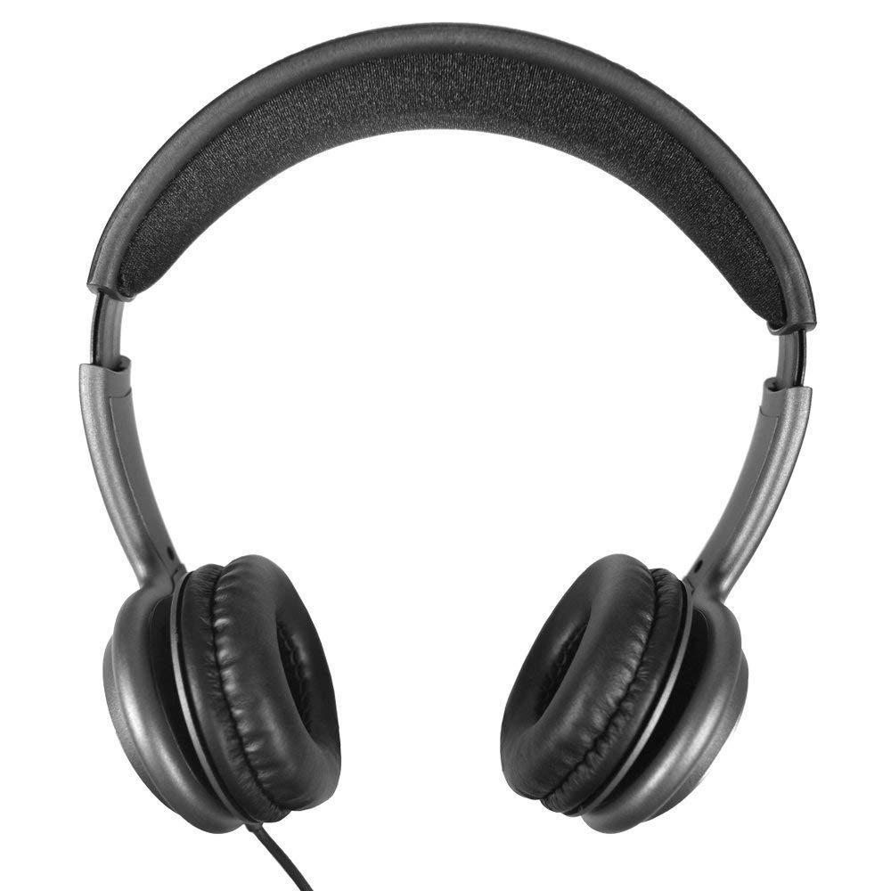 ECS WordSlinger USB Transcription Headset with Leatherette Cushions & Volume Control - Professional Medical Transcriber Headphones for Doctors, Transcriptionists & Office Work
