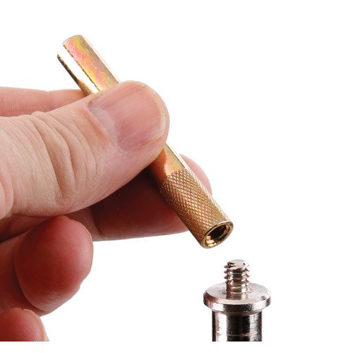Impact 1/4-20 to 3/8 Stud Adapter for Speaker Stands & Lighting Equipment - Heavy Duty Threaded Converter for Professional Audio & Studio Setups