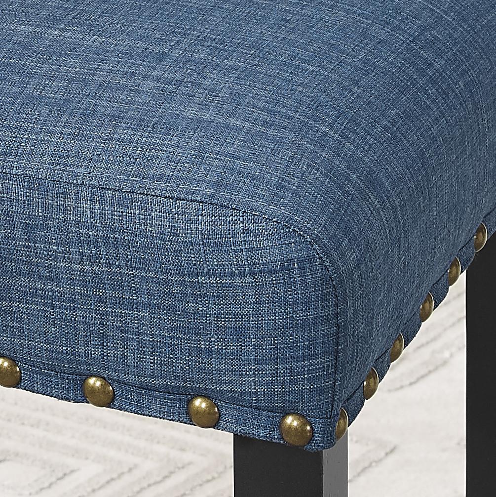 Roundhill Furniture Biony Fabric Dining Chairs with Nailhead Trim, Set of 2 - Modern Upholstered Side Chairs for Kitchen, Dining Room & Home Office - Comfortable & Stylish Seating Solution