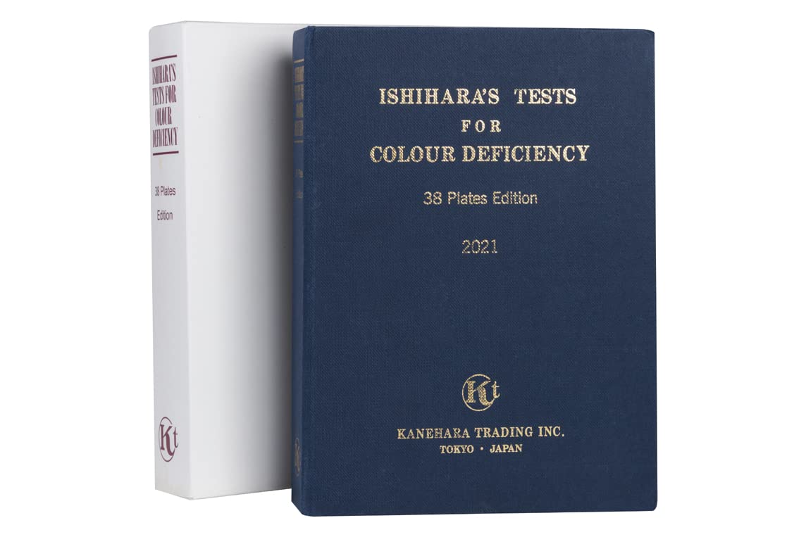 Ishihara 38 Plate Color Blindness Test Book - Accurate Color Vision Deficiency Test for Adults & Kids | Perfect for Eye Exams, School Screenings & Occupational Health Tests