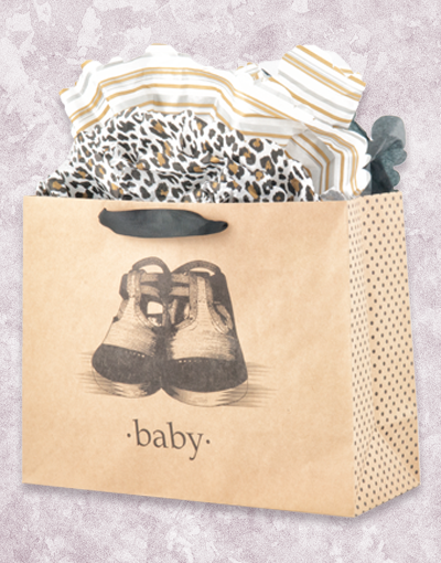 Eco-Friendly Baby Shoe Gift Bags - Kraft Paper Party Favors for Baby Showers, Birthdays & Special Occasions