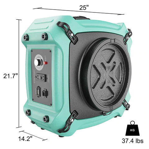 AlorAir PureAiro HEPA Max 770 Air Scrubber with True HEPA Filtration - Professional Air Purifier for Mold Removal, Dust & Allergens - Ideal for Home, Office & Workshop Air Cleaning