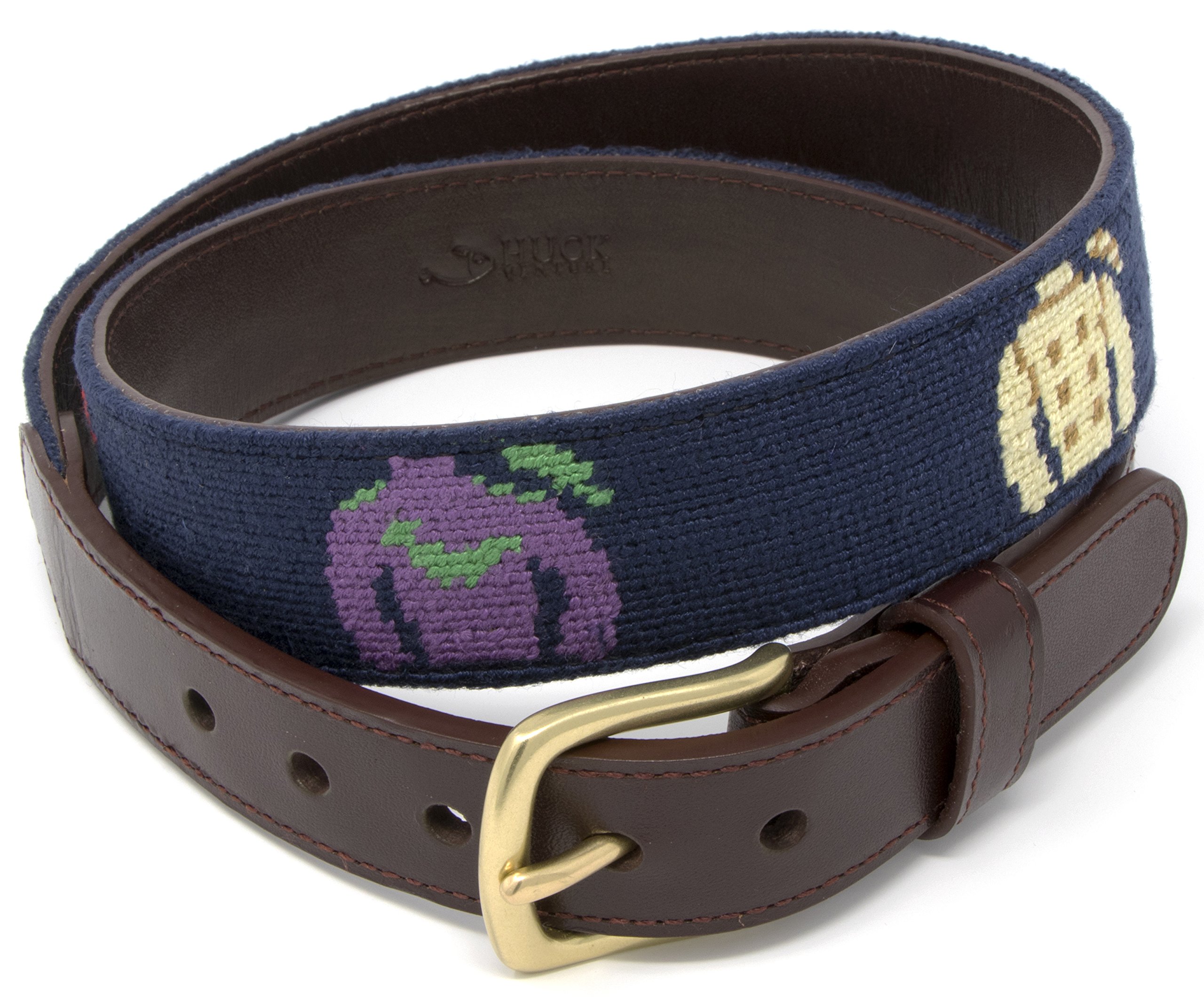 Premium Full Grain Leather Needlepoint Belts for Men | Handcrafted with Cotton Thread & Solid Brass Buckle | Perfect for Formal Wear, Business Attire & Special Occasions