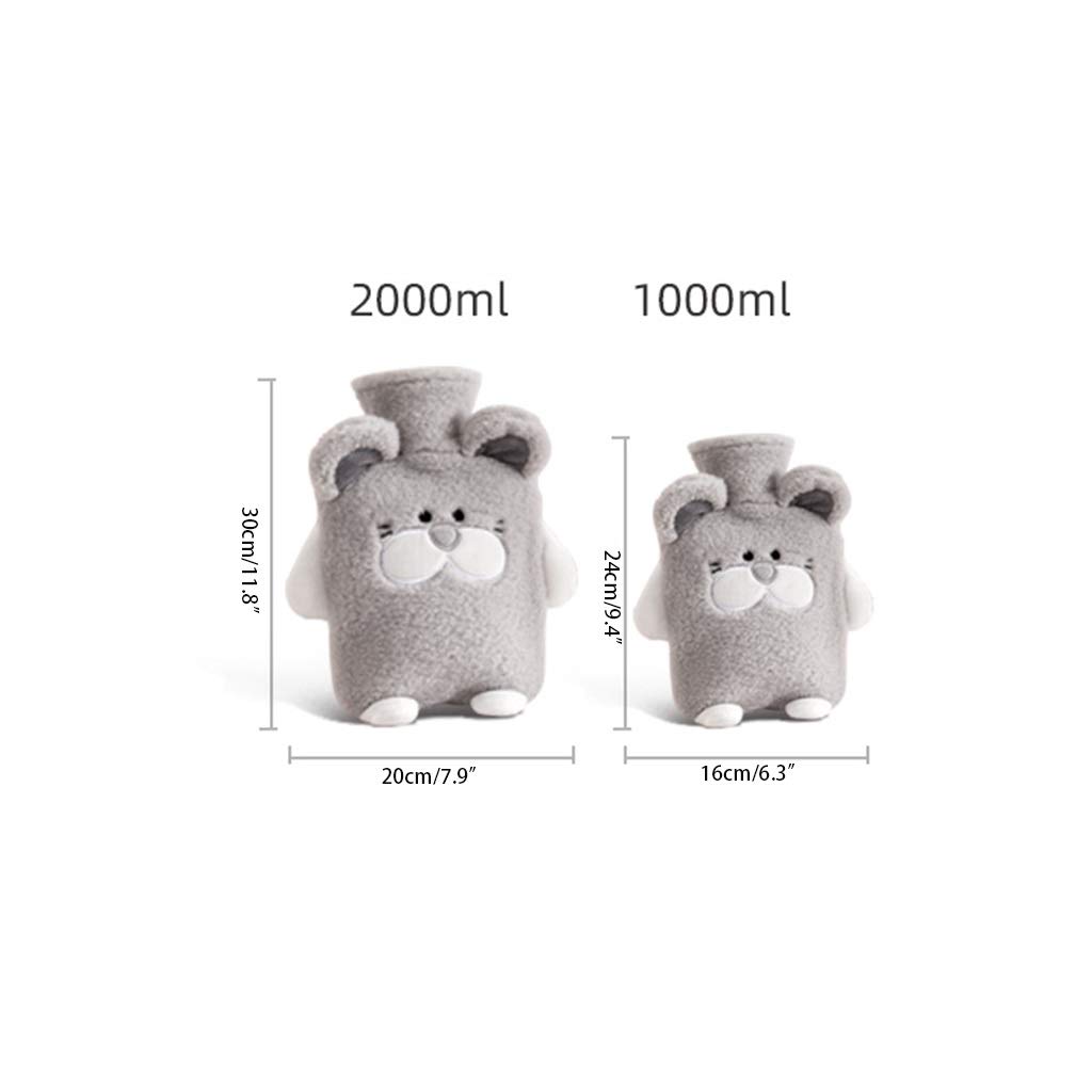 Premium Hot Water Bottle with Soft Plush Cover - 1000ml Portable Hand Warmer for Women & Girls (Color A) - Perfect for Winter Warmth, Period Pain Relief & Cozy Nights at Home