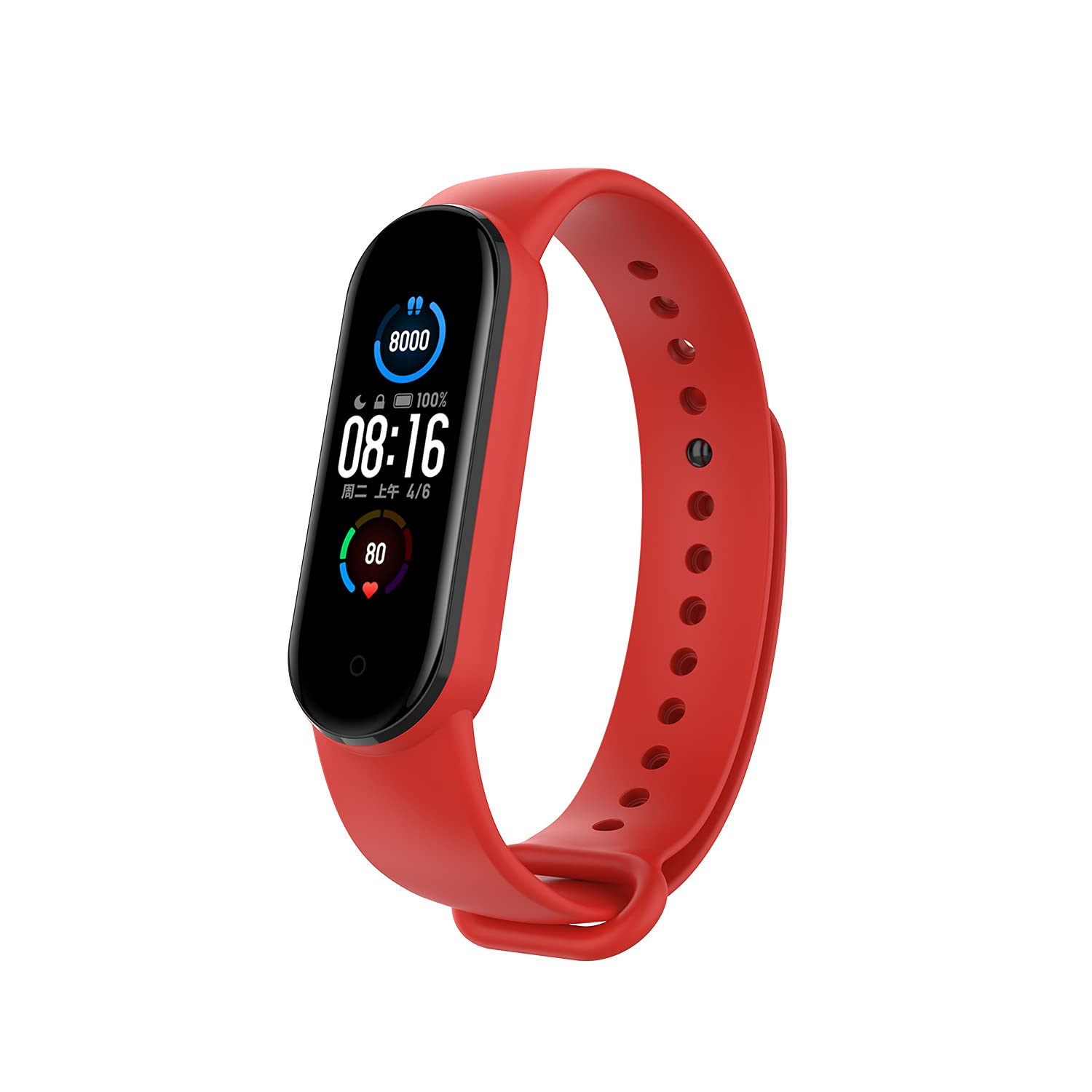 10 Pack Soft Silicone Replacement Bands for Xiaomi Smart Band 7/6/5 & Amazfit Band 5 - Comfortable Breathable Sport Wristband for Fitness, Running, Swimming & Daily Wear