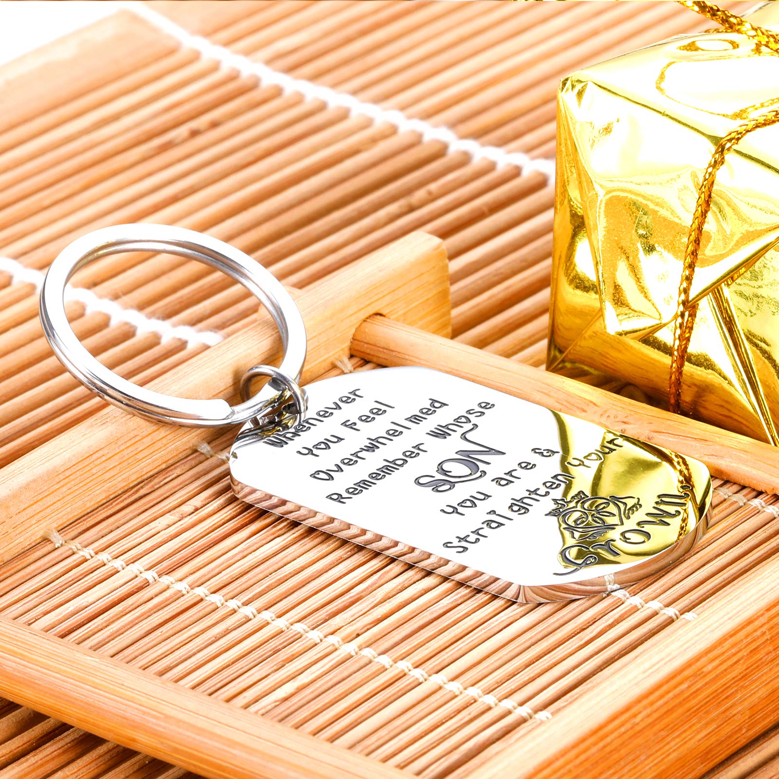 Valentine's Day Gifts for Kids & Teens - Thoughtful Present for Son from Mom & Dad - Graduation, Birthday & Anniversary Gifts - Encouragement Keychain for Stepson & Boys - Perfect for School, Travel & Daily Carry
