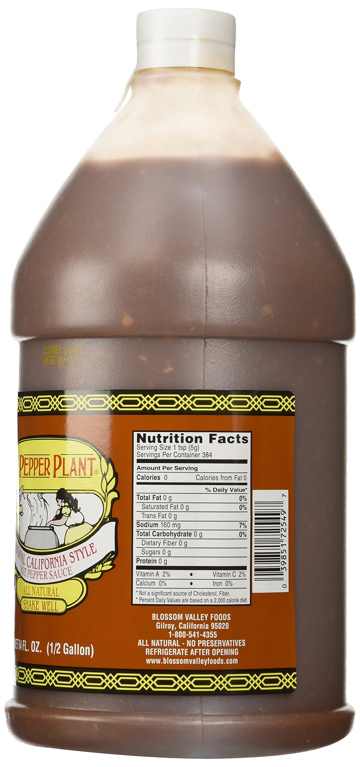 California Style Hot Sauce - Original Flavor, 64 Fl Oz | Spicy Pepper Plant Sauce for Tacos, Wings & BBQ | Premium Hot Sauce for Cooking & Gifting