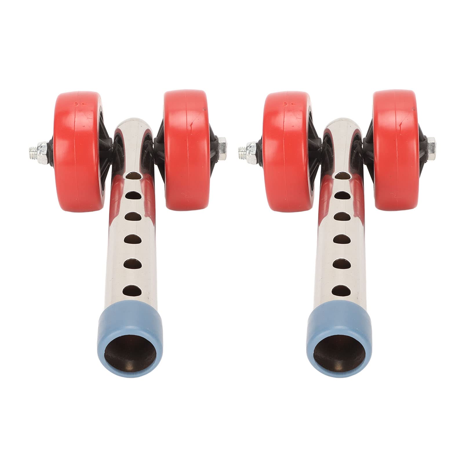 Heavy Duty Universal Walker Wheels Replacement Kit - Stainless Steel 6-Level Height Adjustable for Seniors & Mobility Assistance - Ideal for Indoor & Outdoor Use on Carpet, Tile, and Pavement