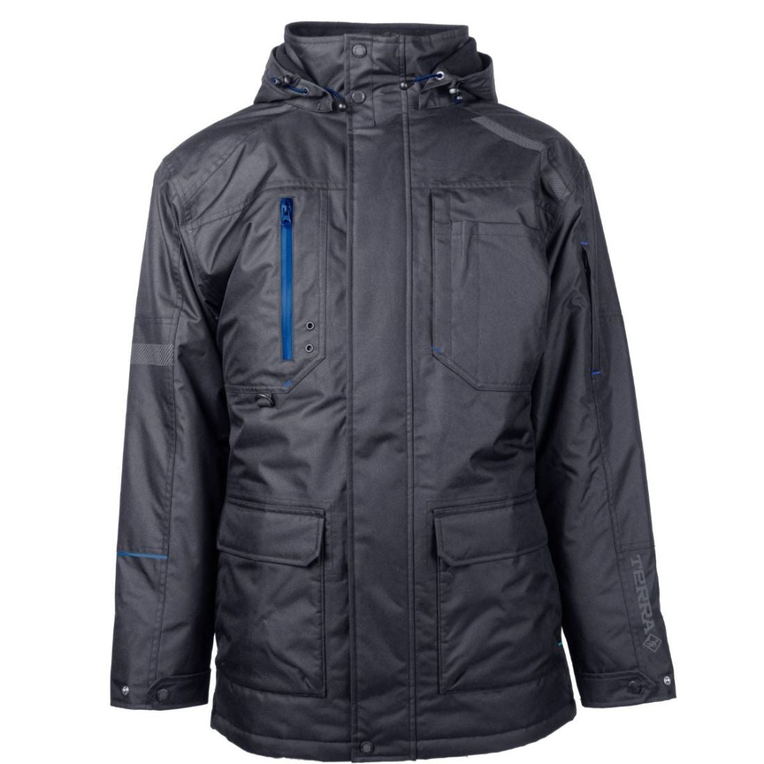 Terra Bolt Men's Quilted Polyester Winter Parka Jacket - Windproof & Waterproof Cold Weather Coat for Outdoor Activities, Skiing, Snowboarding & Daily Winter Wear