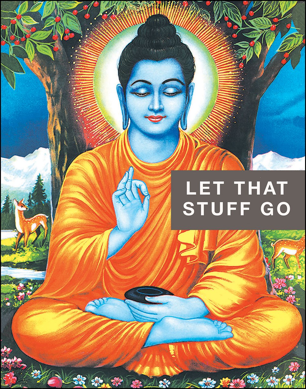 Funny Retro Poster 'Let That Stuff Go' - Vintage Ephemera Art Print - 8x10 Inches - Perfect for Home Decor, Office Wall Art & Gift Ideas