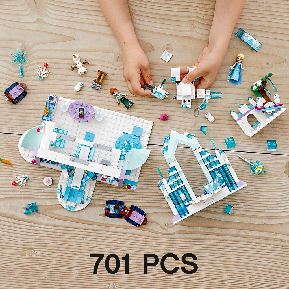 LEGO Disney Frozen Elsa's Magical Ice Palace 43172 Building Kit with Elsa, Anna & Olaf Mini Dolls - 701-Piece Castle Playset for Kids Ages 6+ | Creative Gift for Frozen Fans | Perfect for Birthday, Christmas & Pretend Play Adventures