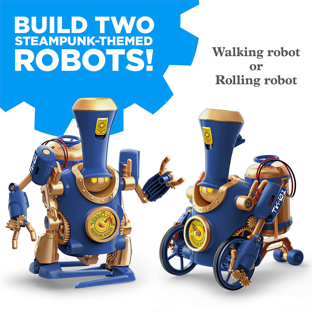 TrainBots: 2 in 1 STEAM Maker Kit for Kids - DIY Robotics Building Toy with Coding & Engineering Activities - Perfect for STEM Learning at Home or School