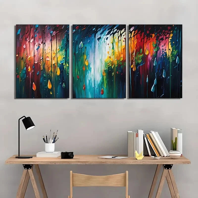 3pcs Abstract Art Style Modern Minimalist Poster - Metal Print Wall Decor - Ready to Hang - Perfect for Living Room, Bedroom & Office Decor