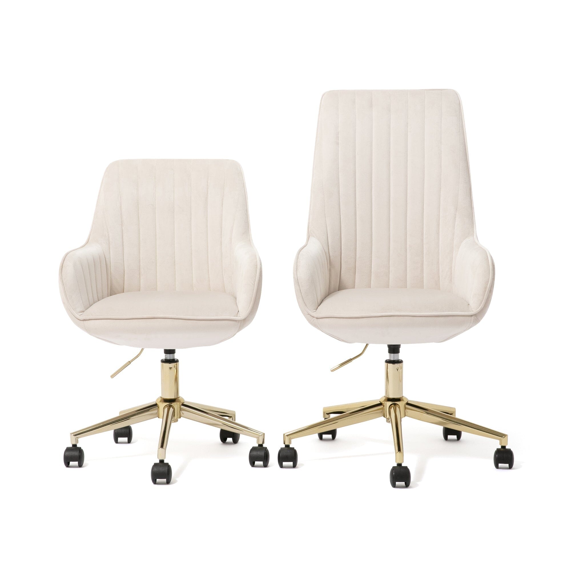 Eldorado High Back Office Chair - Ergonomic Desk Chair with Adjustable Height 660x700x980mm, Light Beige - Perfect for Home Office, Gaming & Study