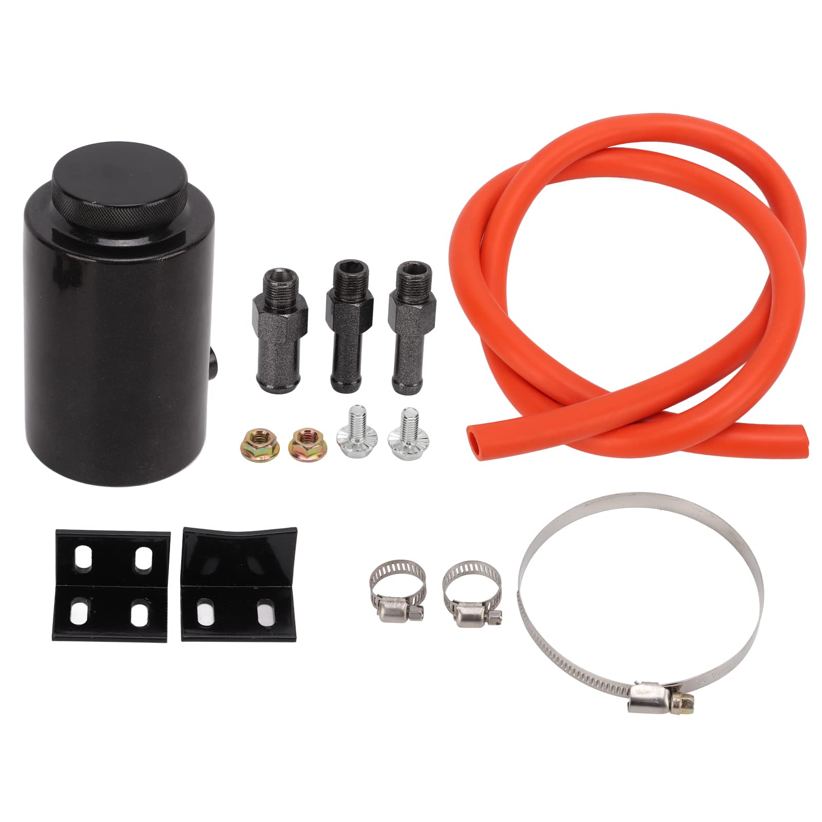 Universal Billet Aluminum Engine Oil Catch Can Kit - High-Performance Oil Reservoir Tank & Air Oil Separator for Cars, Trucks & SUVs - Perfect for Racing, Off-Road & Performance Upgrades
