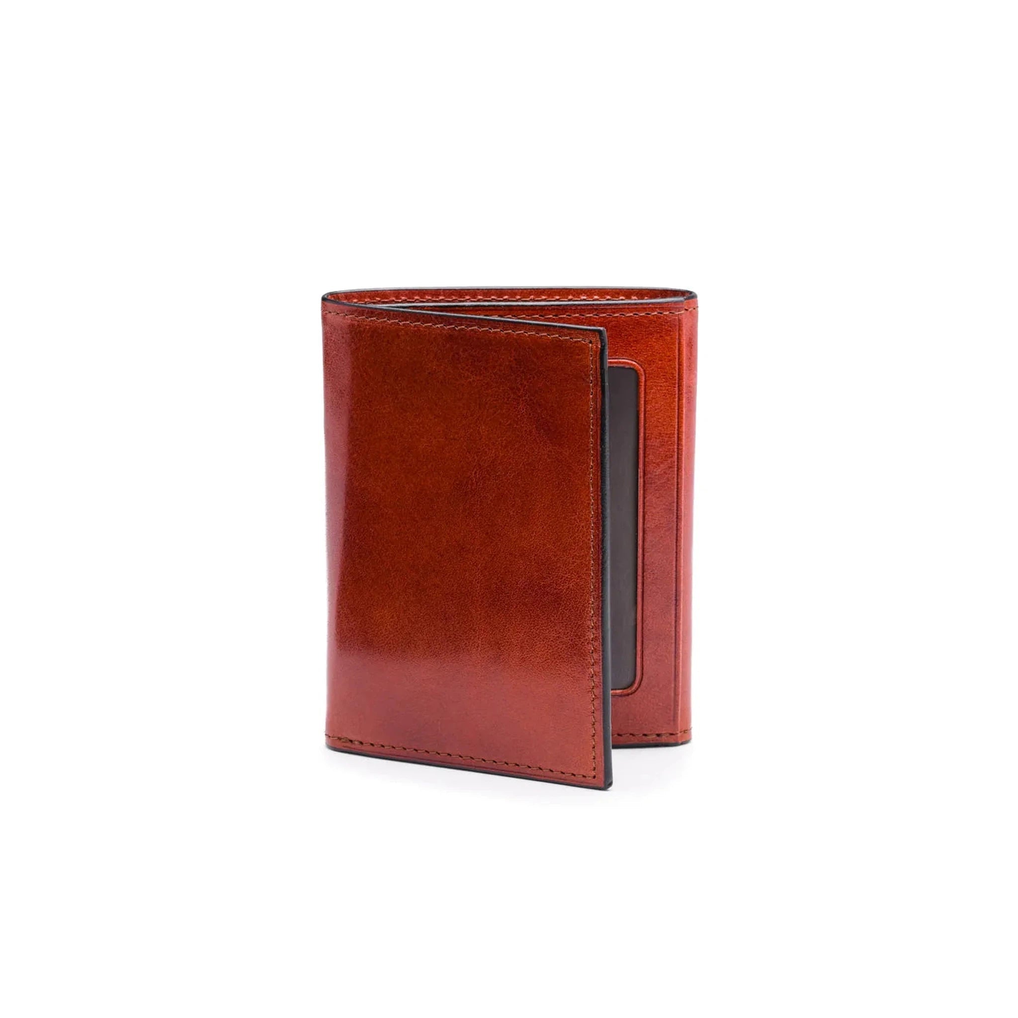Bosca Genuine Leather Double ID Trifold Wallet for Men - Classic RFID Blocking Slim Bifold Wallet for Everyday Use & Travel