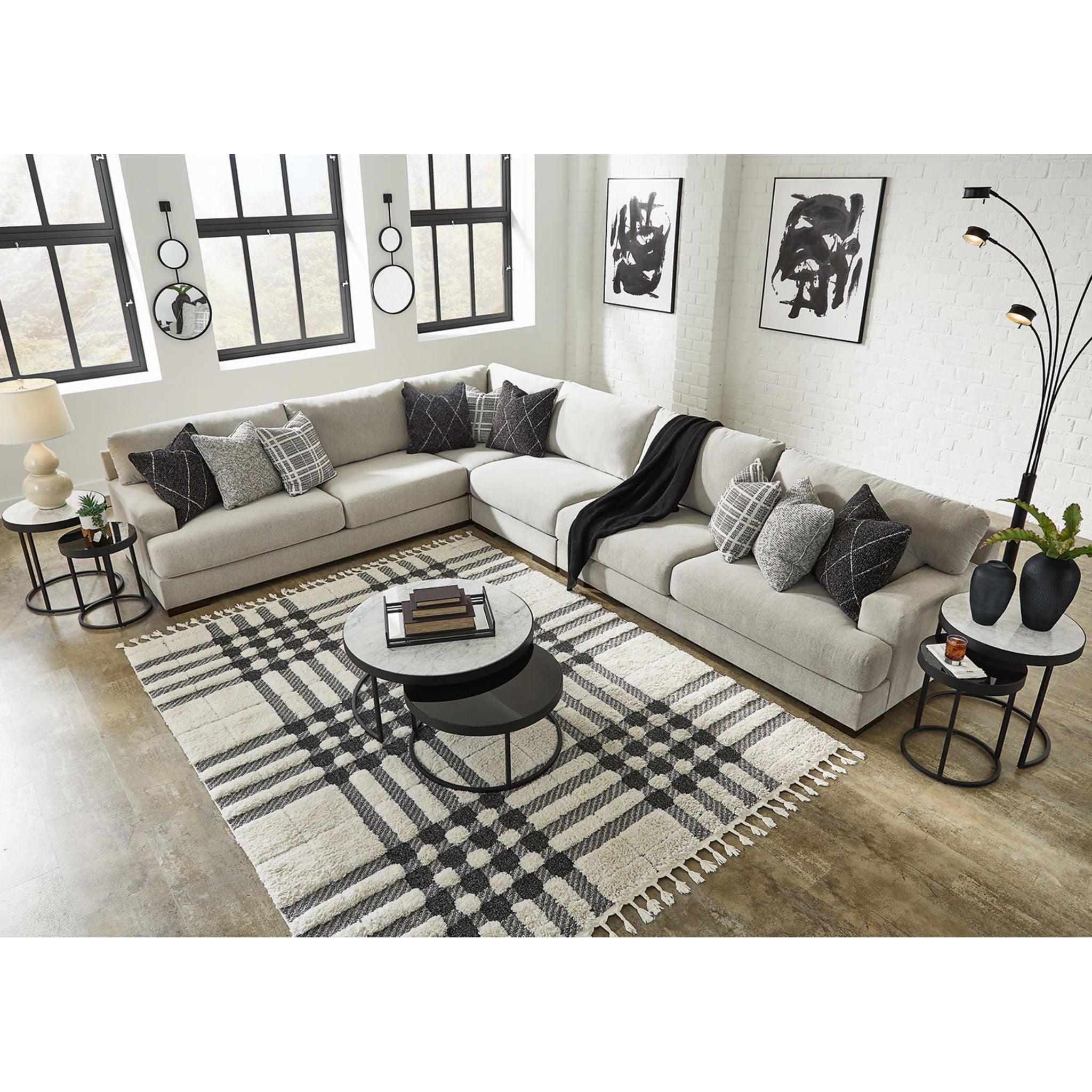 Artsie 4-Piece Modular Sectional Sofa Set - Modern L-Shaped Couch with Chaise Lounge for Living Room, Family Room & Home Theater Comfortable Seating